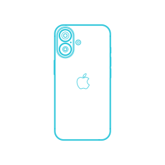 Digital Apple Iphone 16 Line Art Svg Vector, Free Vectors File